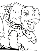 Die klein dinosaurus Online Coloring